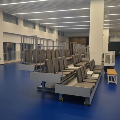 Steel Platform Telescopic Seating System in Grey or Black Color for Customizable Needs