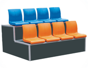 Sky Blue Fireproof Plastic Bleacher Seat HDPE  Temporary Stadium Seating