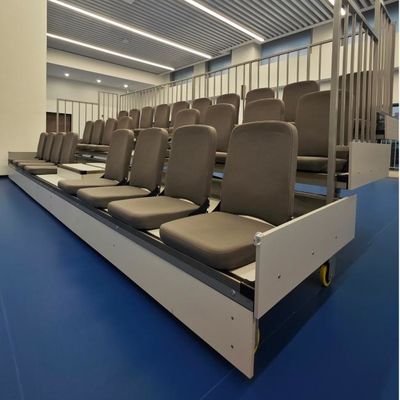 Tempat duduk yang nyaman dan aman Telescopic Bleacher Desain ergonomis dan Standar Keamanan Internasional