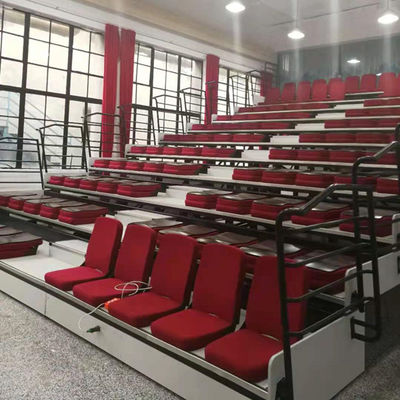 Kursi Lipat Manual Telescopic Bleacher Tempat Duduk Ditarik Untuk Ruang Konferensi